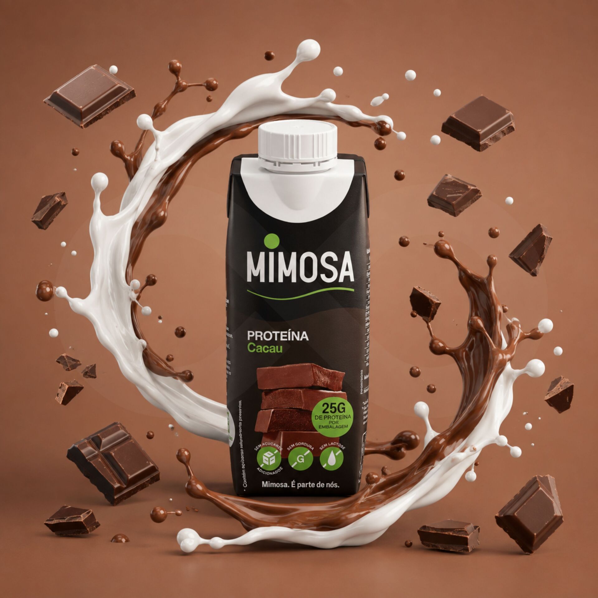 MIMOSA® Leche Desnatada Proteína de Cacao 250ml