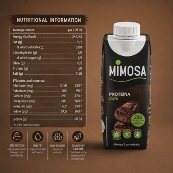 MIMOSA® Leite Magro Proteína de Café 250ml