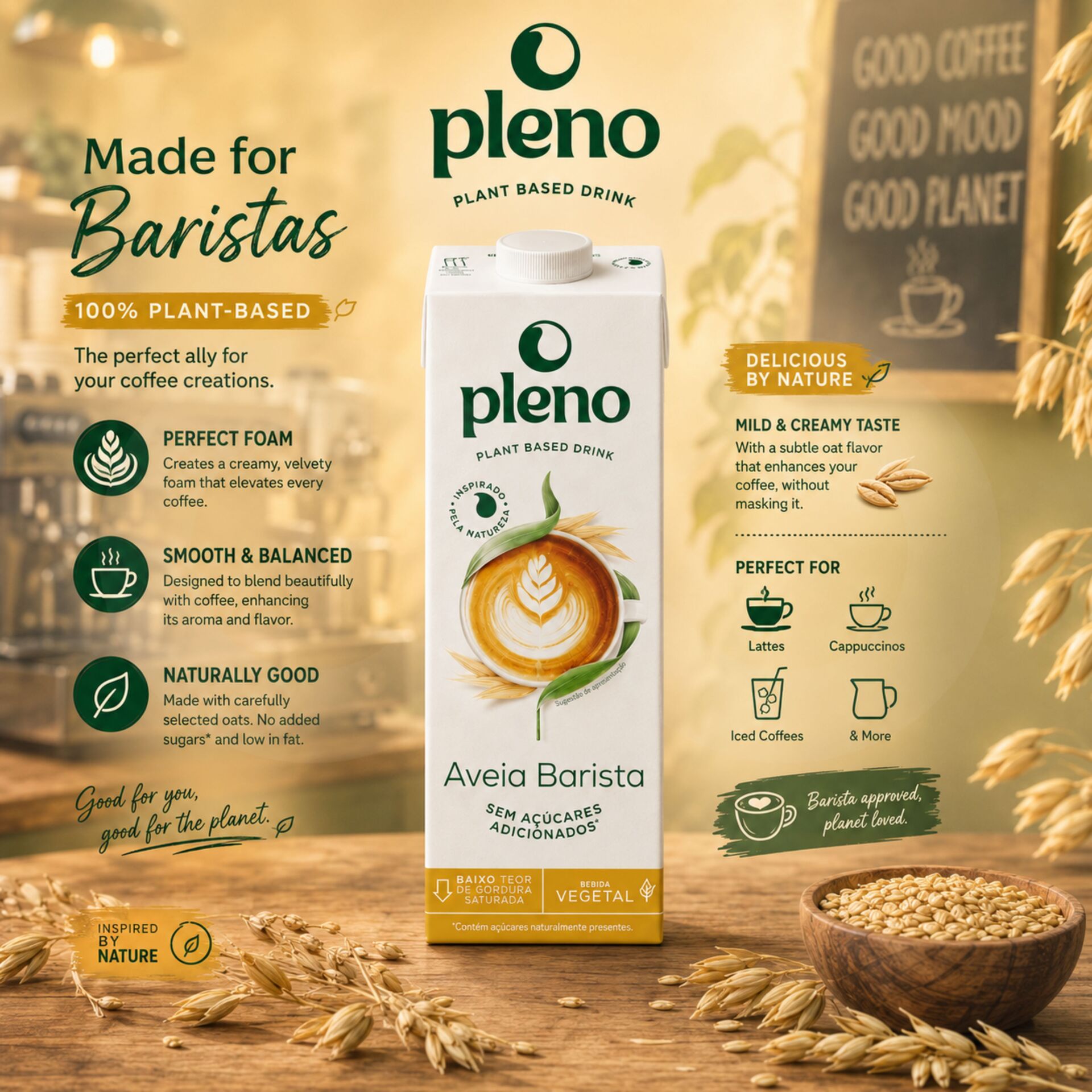 PLENOŽ Oat Barista Plant-Based Drink 1L