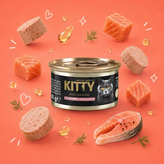 KITTY® Premium Mousse Adult mit Lachs 85g