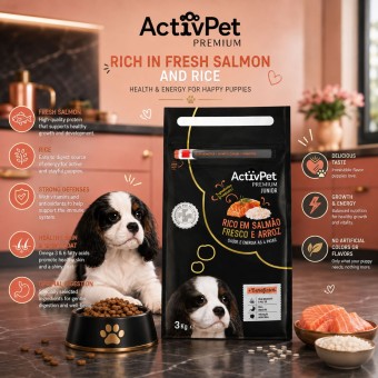 ACTIVPET® Premium Junior Dog Salmon 3kg