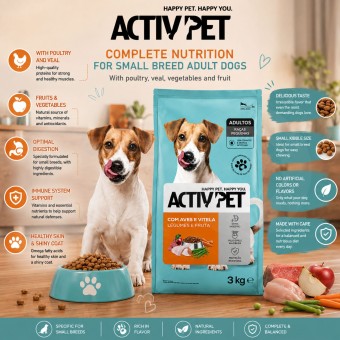 ACTIVPET® Alimento Secco per Cani con Pollame e Vitello 3kg