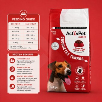 ACTIVPET® Chicken Kibble for Adult Dogs 1.4kg