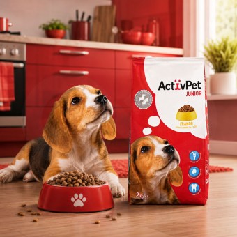 ACTIVPET® Sucha Karma dla Mlodych Psów z Kurczakiem 2kg