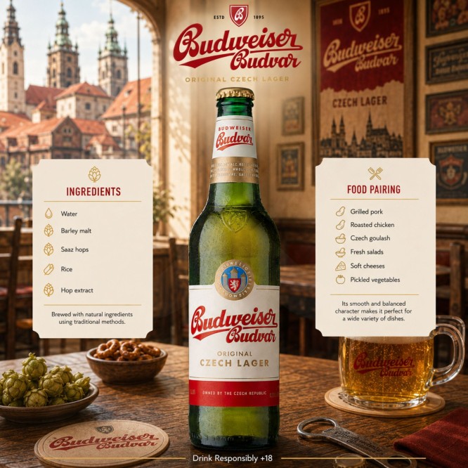 BUDWEISER� Budvar Czech Lager 330ml