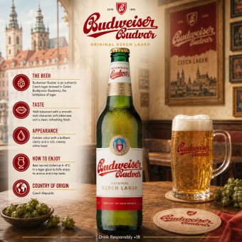 BUDWEISER� Budvar Czech Lager 330ml