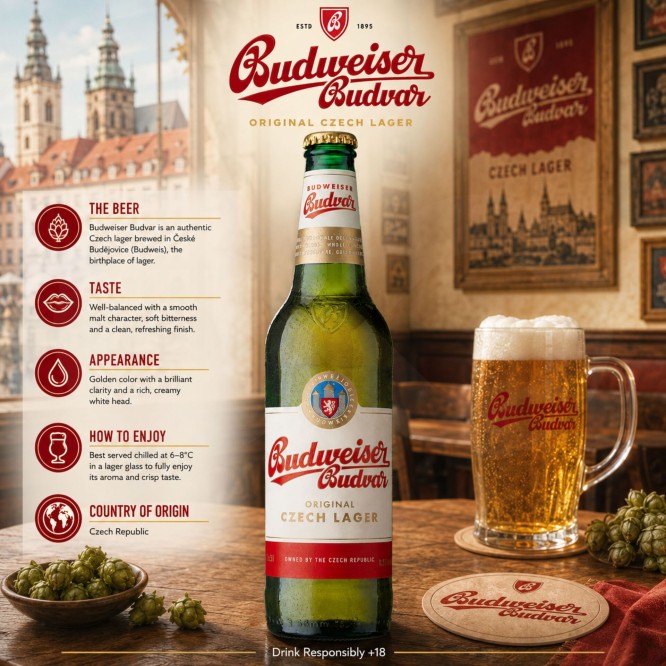 BUDWEISER� Budvar Czech Lager 330ml