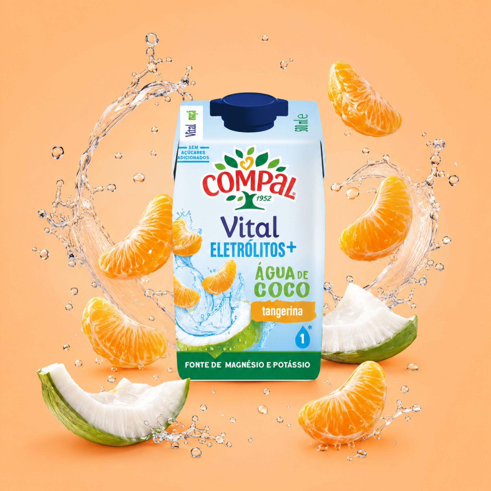 COMPAL® Vital Água de Coco Tangerina 500ml