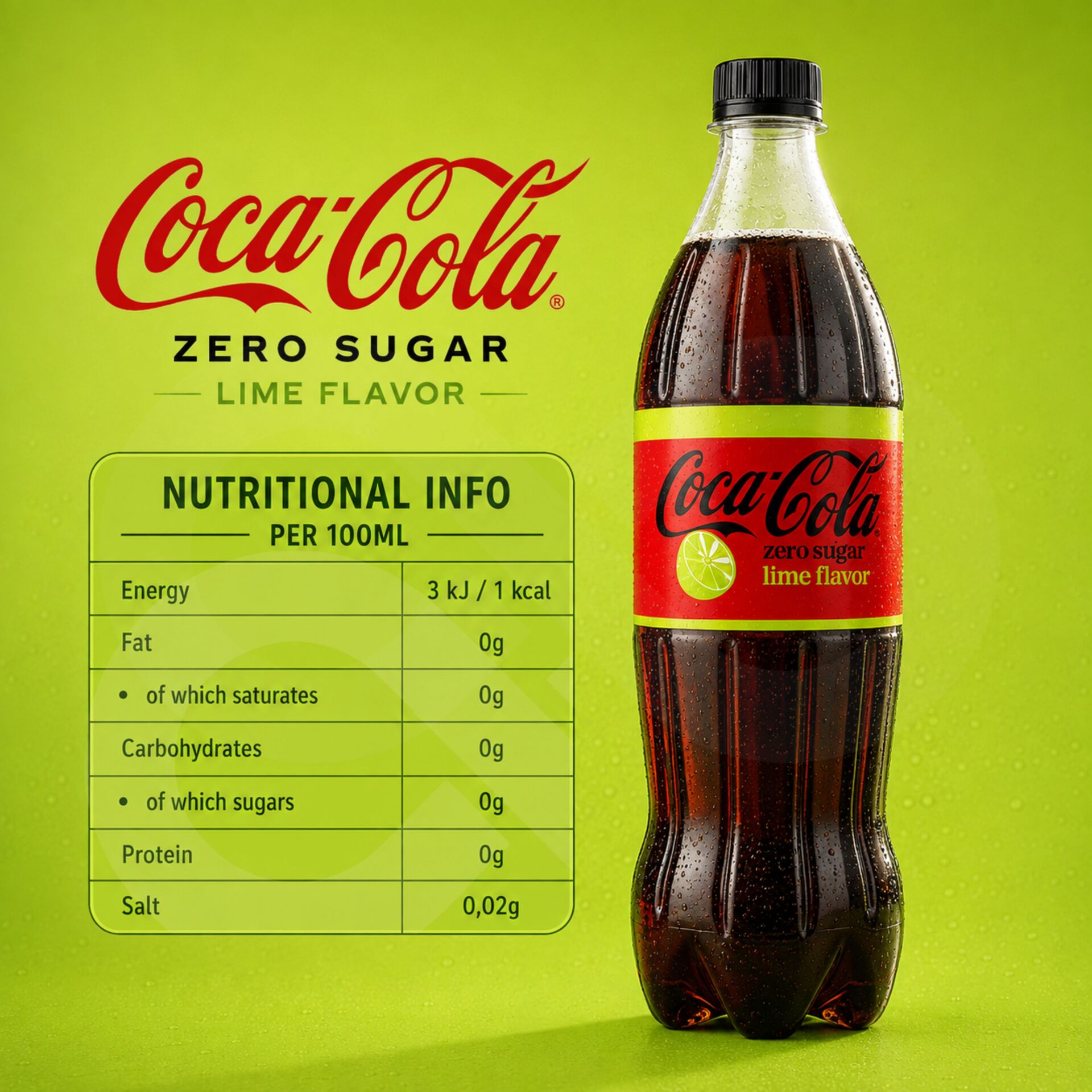 COCA-COLAź Zero Limonka 1L