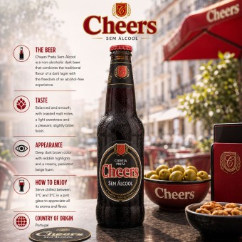 CHEERS® Preta Sem Álcool 330ml
