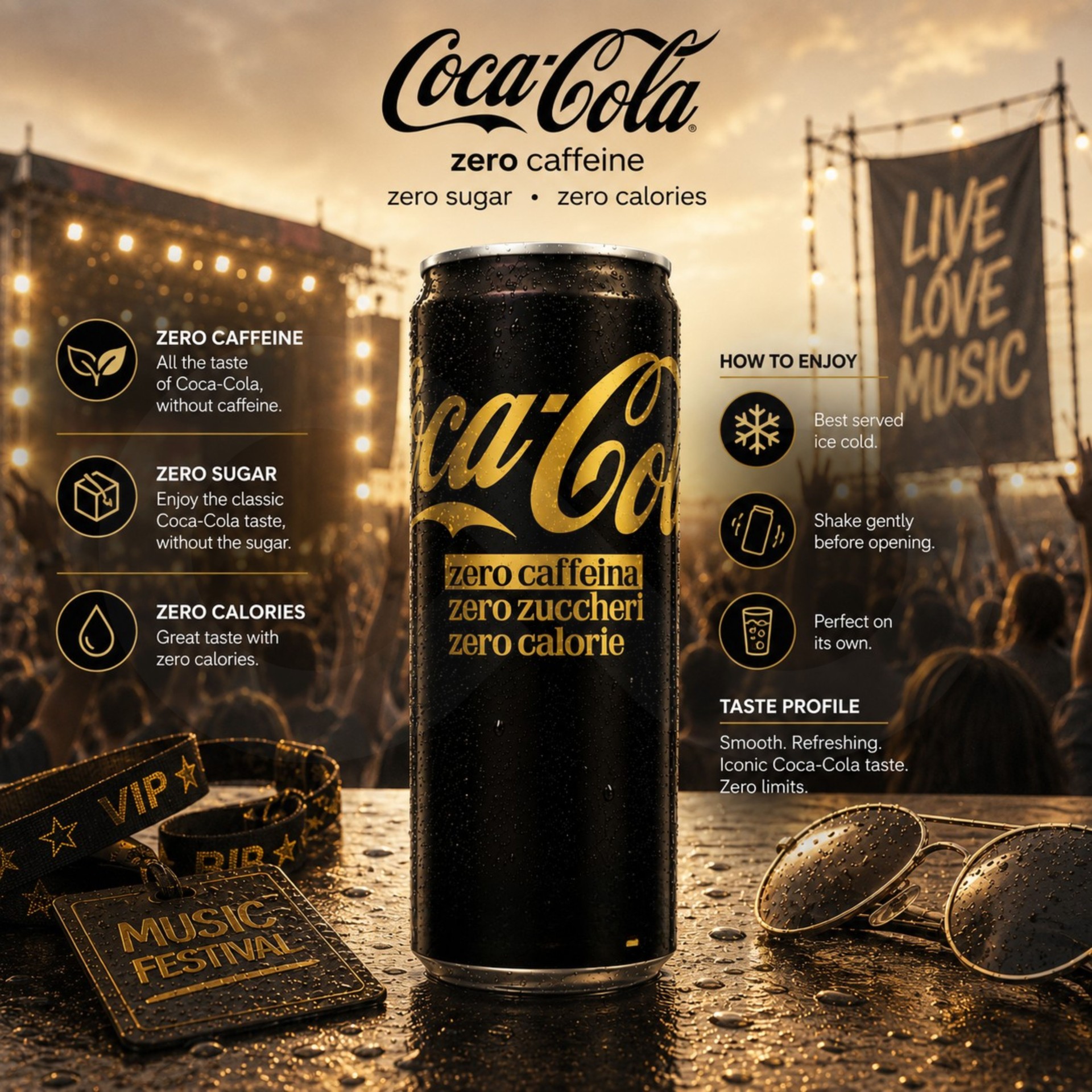 COCA-COLA® Zero Açúcar Zero Cafeína 330ml
