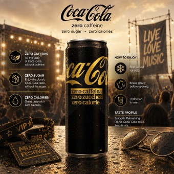 COCA-COLA® Zero Açúcar Zero Cafeína 330ml