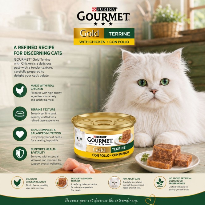 PURINA® Gourmet Gold Terrine com Frango 85g