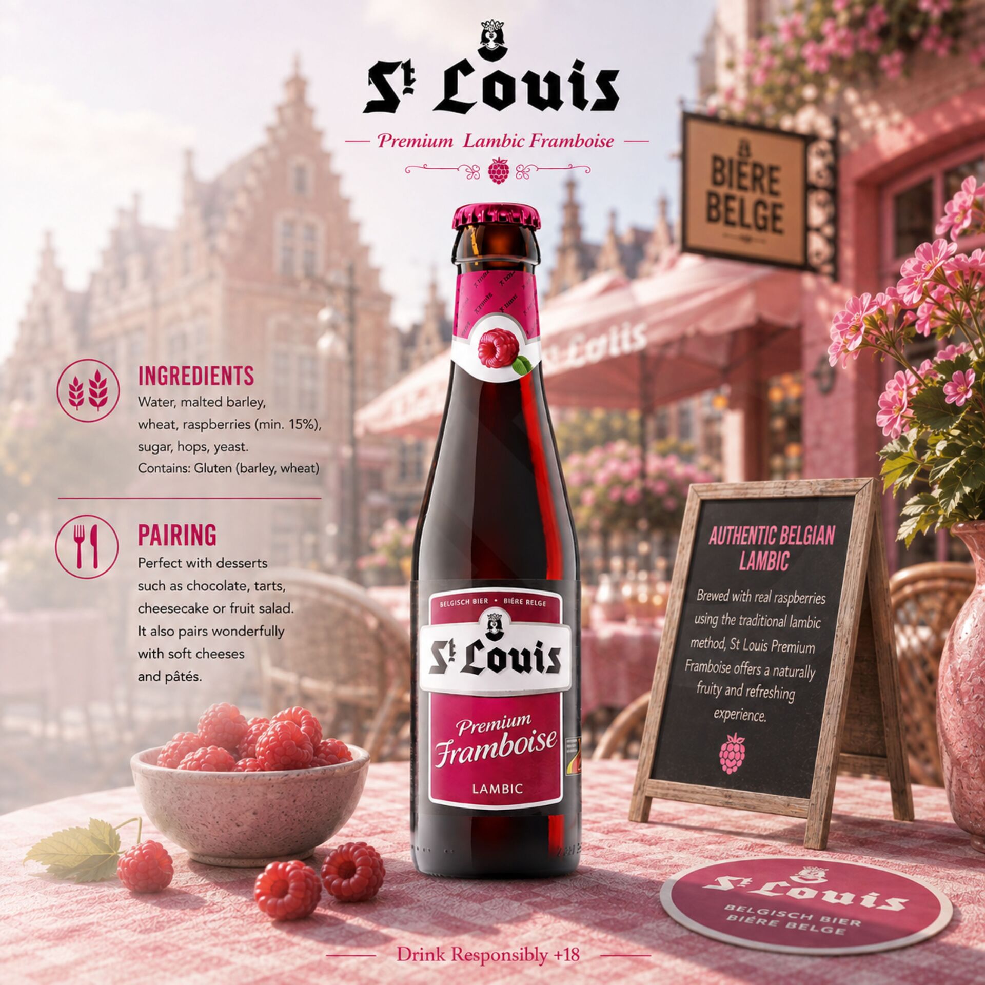 ST LOUIS® Premium Framboise Lambic Beer 250ml