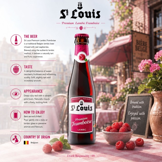 ST LOUIS® Premium Framboise Lambic Beer 250ml