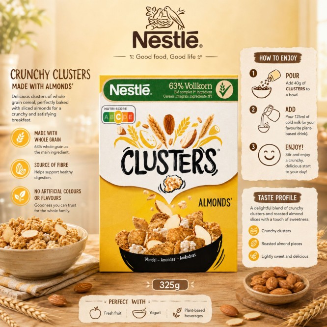 CLUSTERS� Almond Cereal 325gr
