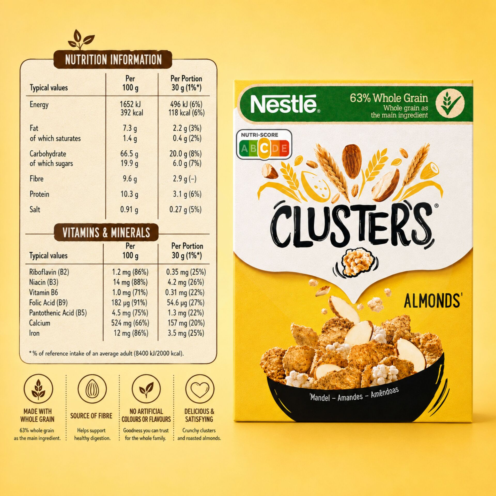 CLUSTERSŪ Almond Cereal 325gr