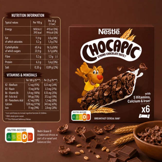 CHOCAPIC® Batony Zbozowe 6x25g