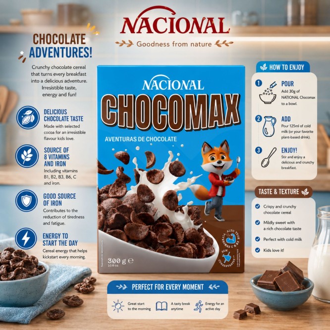 NACIONAL® Cereales Chocomax 300gr