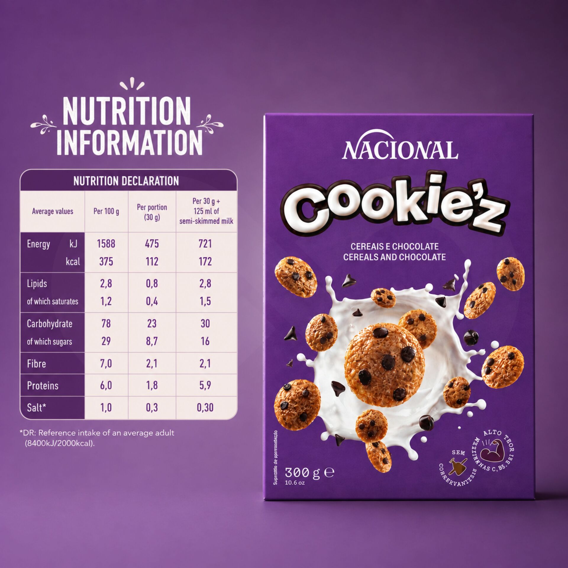 NACIONAL® Cereals Cookiez 300gr