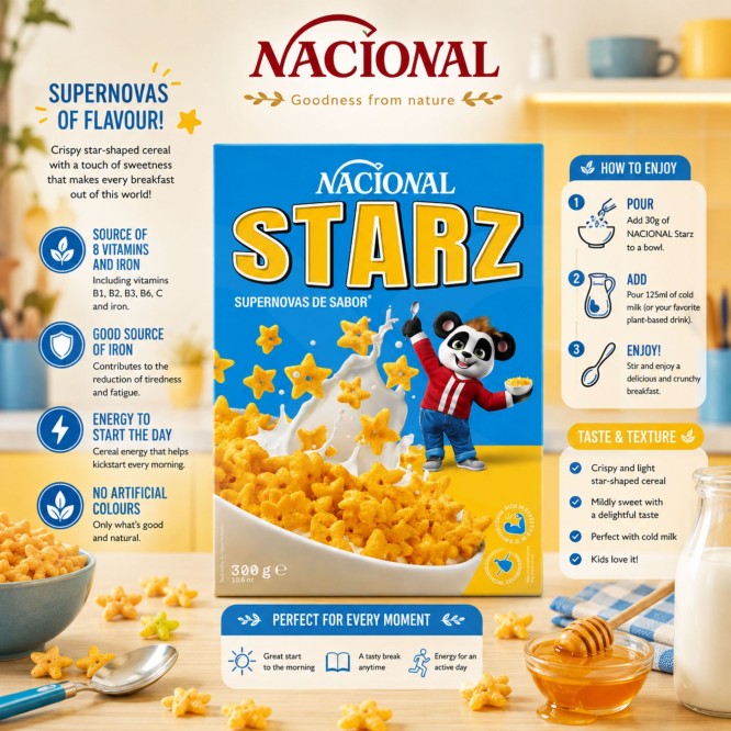 NACIONAL� Cereals Starz 300gr