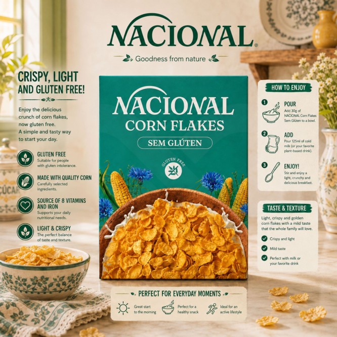 NACIONAL® Corn Flakes Gluten Free 375g