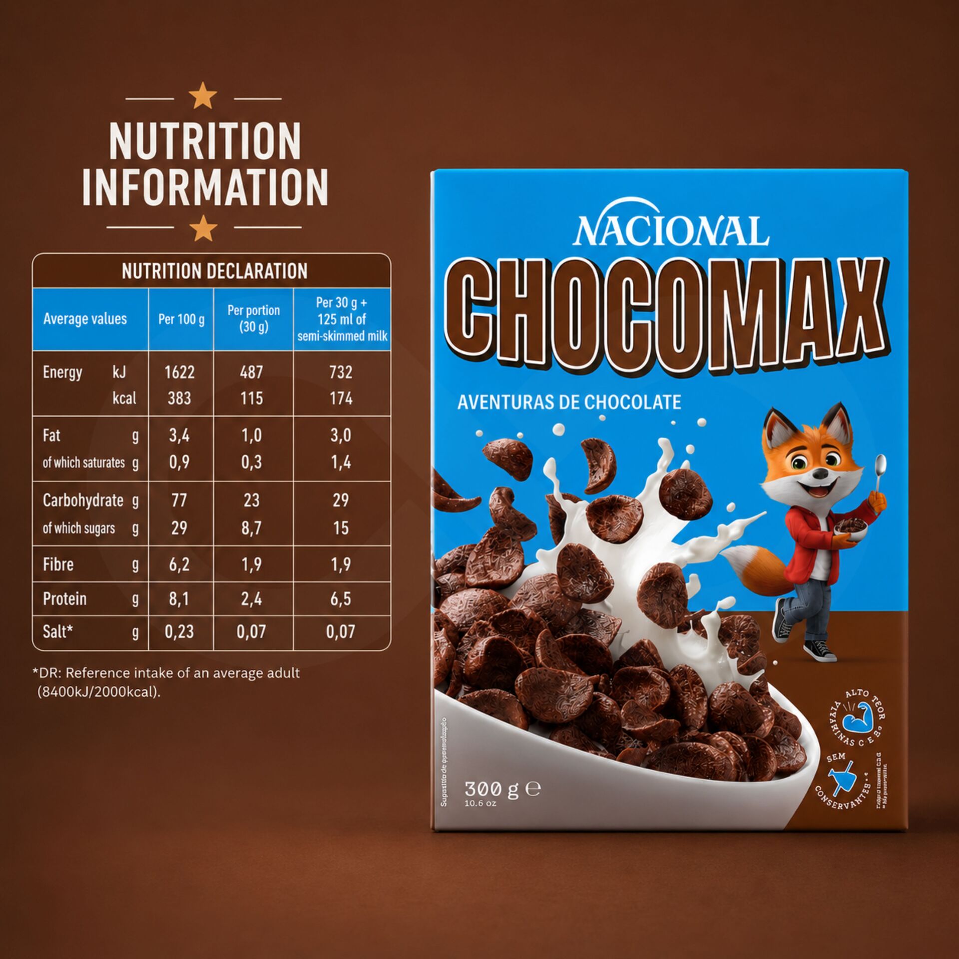 NACIONAL® Cereales Chocomax 300gr