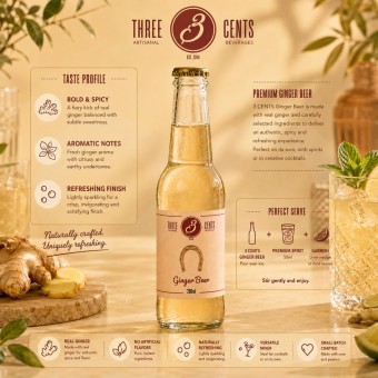 THREE CENTSŪ Ginger Beer 200ml