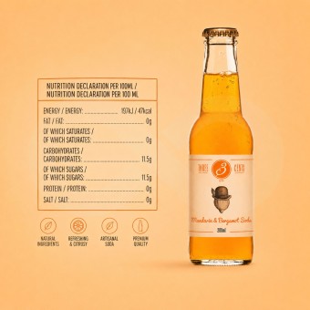 THREE CENTS® Mandarin & Bergamot Soda 200ml