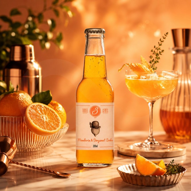 THREE CENTS® Mandarin & Bergamot Soda 200ml