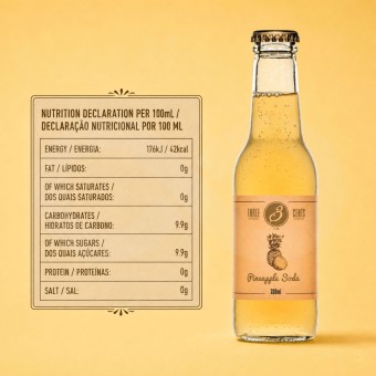 THREE CENTSŪ Pineapple Soda 200ml
