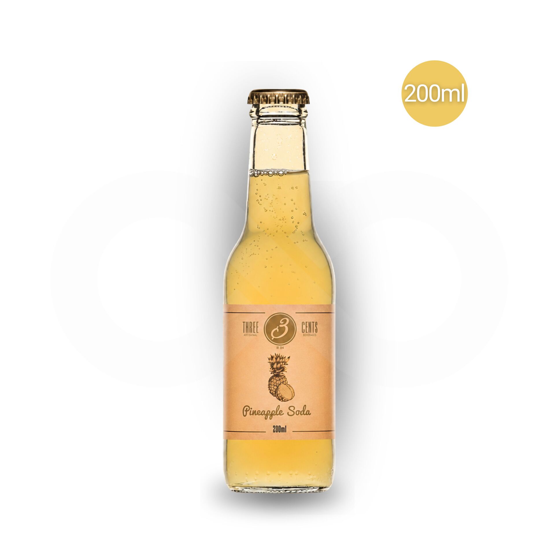 THREE CENTSŪ Pineapple Soda 200ml