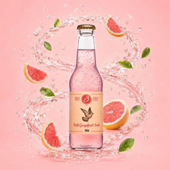 THREE CENTS� Pink Grapefruit Soda 200ml