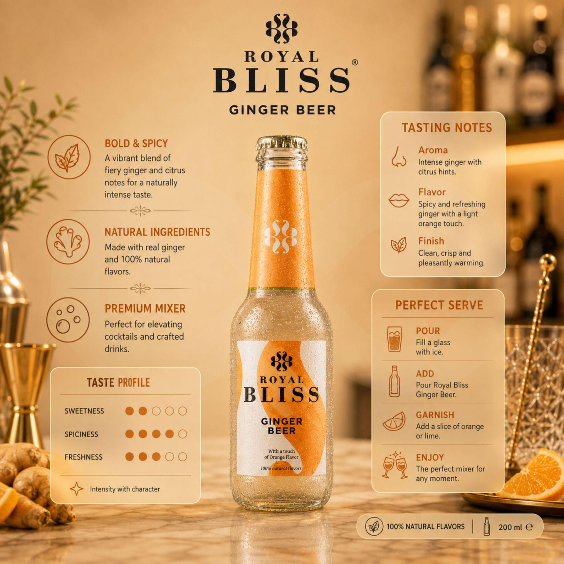 ROYAL BLISS® Ginger Ale 200ml
