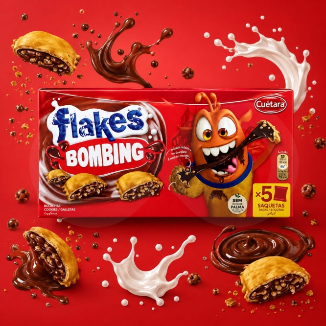 CUÉTARA FLAKES® Biscuits Bombing Choco 5x35gr