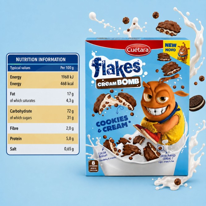 CUÉTARA FLAKES® Ciastka Cream Bomb 350gr