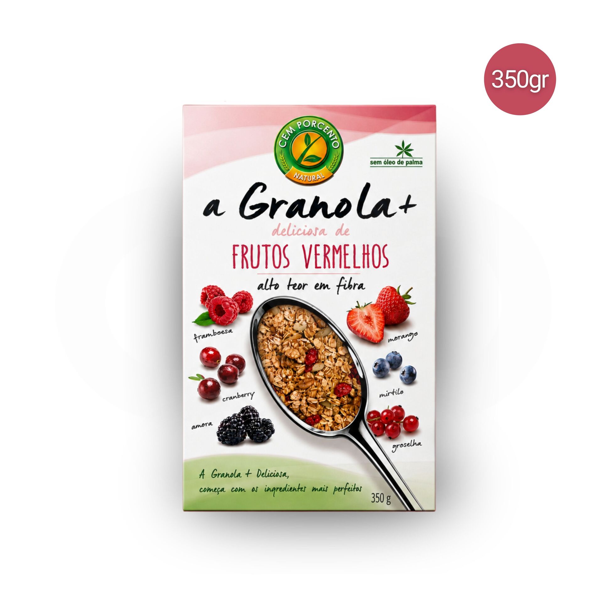 CEM POR CENTO® Granola+ Rote Früchte 350gr