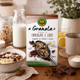 CEM POR CENTO® Granola+ Chocolate e Coco 350g
