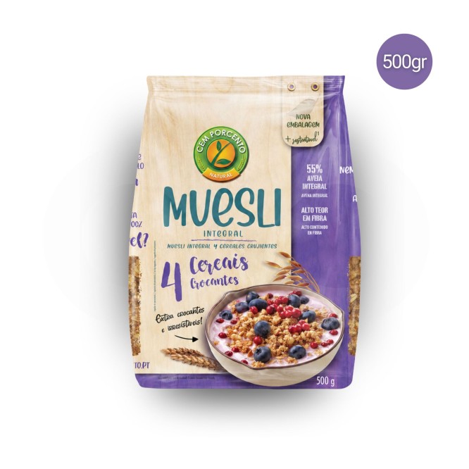 CEM POR CENTO® Muesli Complet 4 Céréales 500gr