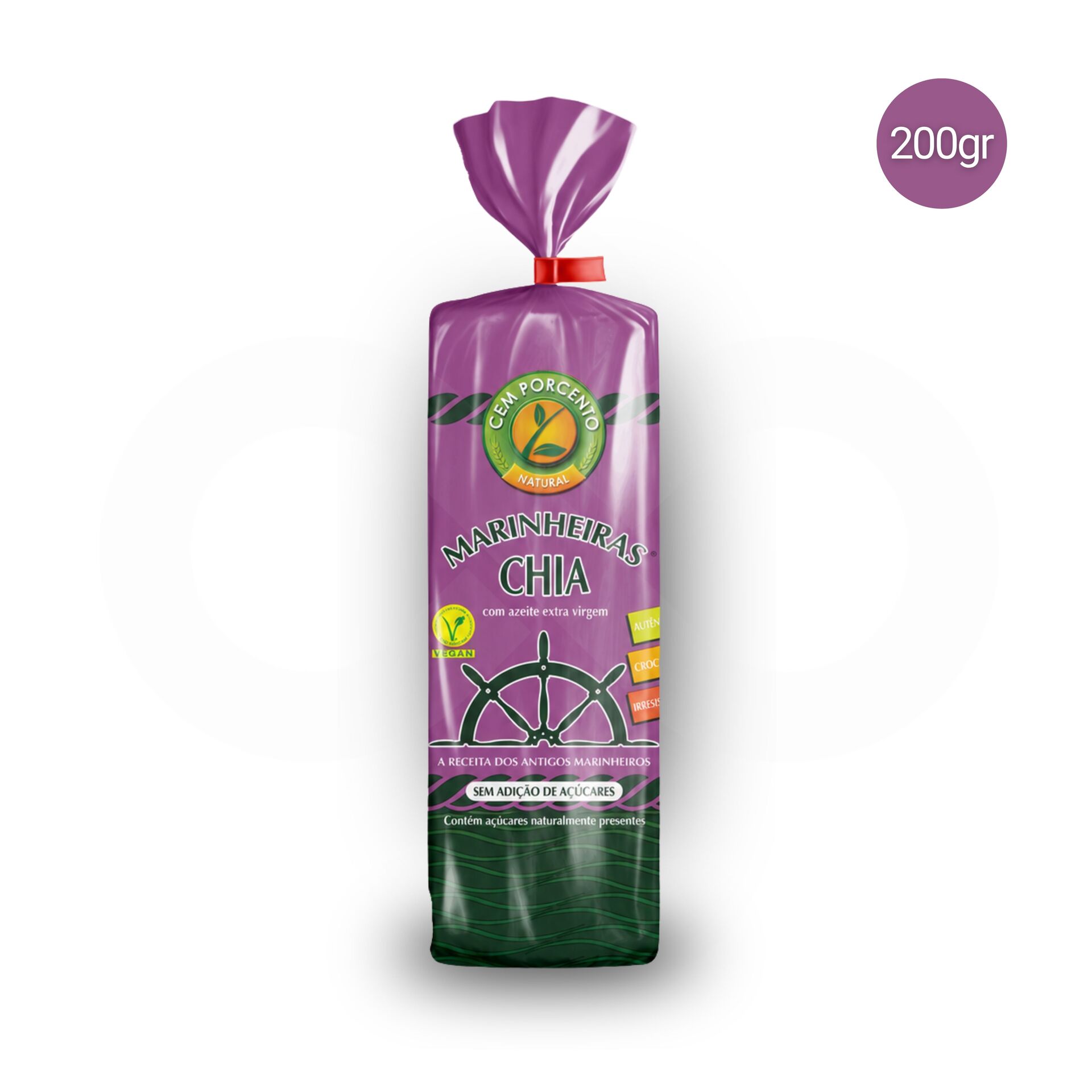 EM POR CENTO® Biscuits Marinheiras aux Graines de Chia 200gr