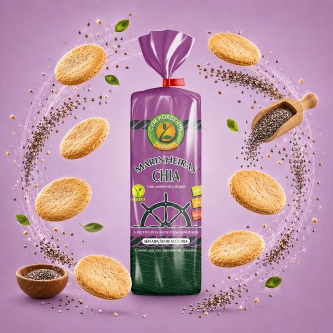 EM POR CENTO� Biscuits Marinheiras aux Graines de Chia 200gr