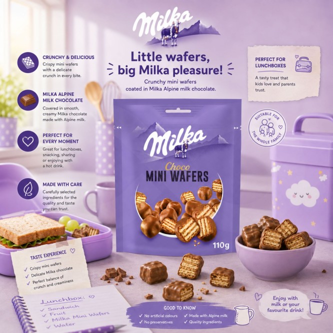 MILKA� Mini Choco Wafers 110gr