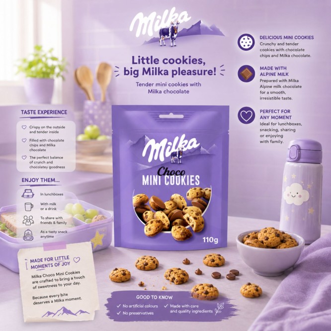 MILKA� Mini Choco Cookies 110gr