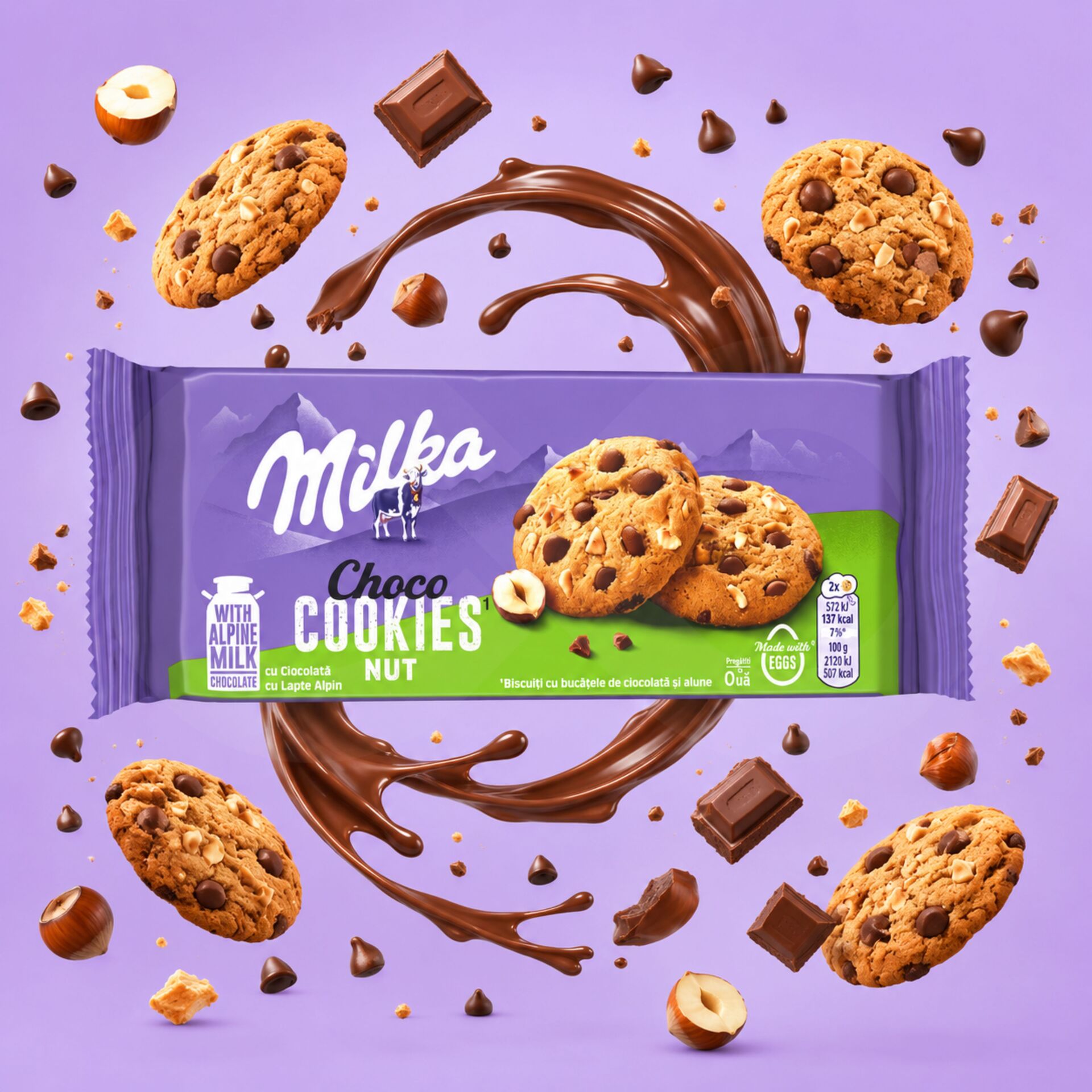 MILKA® Choco Cookies Nut 135gr