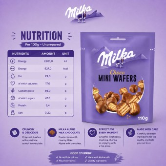 MILKA� Mini Choco Wafers 110gr