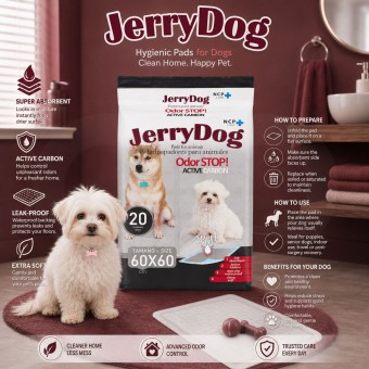JERRY DOG® Trainingsmatten voor Huisdieren 60x60cm 20 stk.
