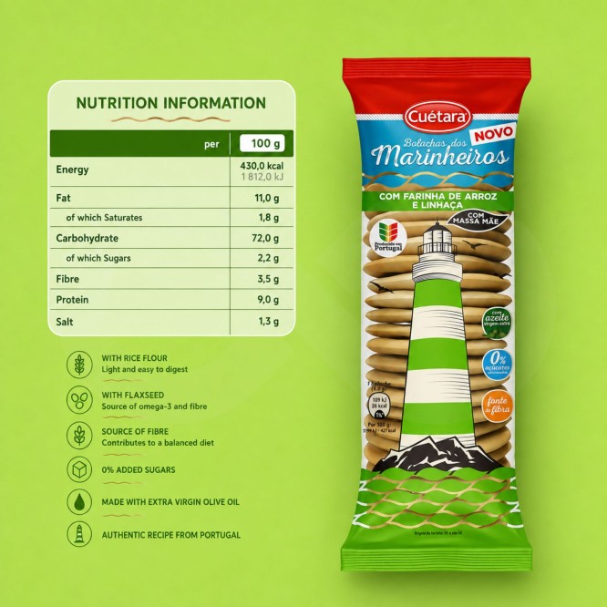 CU�TARA� Marinheiras Farina di Riso e Semi di Lino 150gr