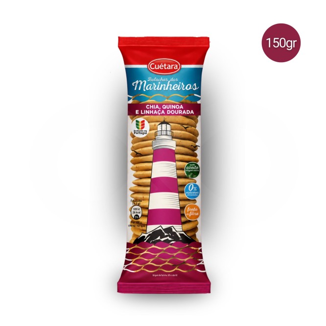 CUÉTARA® Marinheiras Chia, Quinoa and Golden Flaxseed 150gr
