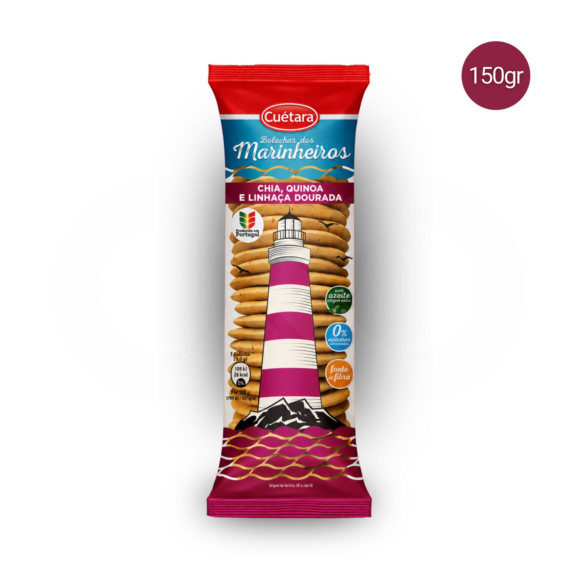 CUÉTARA® Marinheiras Chia, Quinoa and Golden Flaxseed 150gr