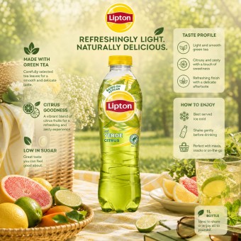 LIPTON® Chá Verde Citrus 1L
